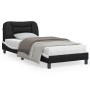 Bed frame with black and white synthetic leather headboard by , Beds and slatted bases - Ref: Foro24-3207972, Price: 148,71 €...