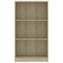 3-tier Sonoma plywood shelf 60x24x109cm by vidaXL, Bookcases and shelves - Ref: Foro24-800867, Price: 61,99 €, Discount: %