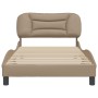 Estructura de cama cabecero cuero sintético capuchino 100x200cm de , Camas y somieres - Ref: Foro24-3207985, Precio: 163,58 €...