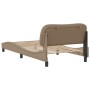 Estructura de cama cabecero cuero sintético capuchino 100x200cm de , Camas y somieres - Ref: Foro24-3207985, Precio: 163,58 €...