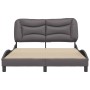 Estructura de cama con cabecero cuero sintético gris 120x200cm de , Camas y somieres - Ref: Foro24-3207991, Precio: 202,87 €,...