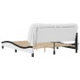 Estructura cama cabecero cuero sintético blanco negro 160x200cm de , Camas y somieres - Ref: Foro24-3208015, Precio: 257,14 €...