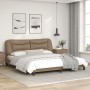 Estructura de cama cabecero cuero sintético capuchino 180x200cm de , Camas y somieres - Ref: Foro24-3208020, Precio: 260,11 €...