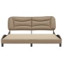 Estructura de cama cabecero cuero sintético capuchino 180x200cm de , Camas y somieres - Ref: Foro24-3208020, Precio: 260,11 €...