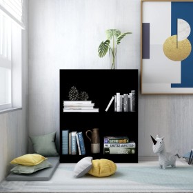 Black engineered wood shelf 60x24x76 cm by vidaXL, Bookcases and shelves - Ref: Foro24-800856, Price: 41,76 €, Discount: %