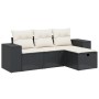 4-piece garden sofa set with black synthetic rattan cushions by , Garden sets - Ref: Foro24-3264372, Price: 282,20 €, Discoun...