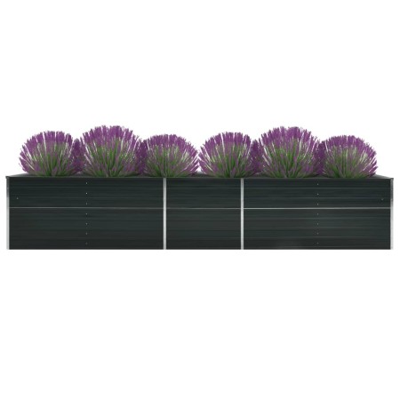 Galvanized anthracite gray steel flowerbed 400x80x45 cm by vidaXL, Pots and planters - Ref: Foro24-47059, Price: 82,67 €, Dis...