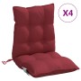 Niedriglehner-Stuhlkissen, 4 Stück, roter roter Oxford-Stoff von , Kissen für Stühle und Sofas - Ref: Foro24-377699, Preis: 6...