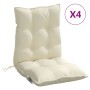 Low Back Chair Cushions 4 Pcs Cream Oxford Fabric by , Cushions for chairs and sofas - Ref: Foro24-377678, Price: 82,99 €, Di...