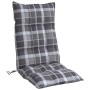 High back chair cushions 2 pcs gray plaid Oxford fabric by , Cushions for chairs and sofas - Ref: Foro24-377644, Price: 54,97...