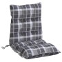 Low back chair cushions 6 pcs gray plaid Oxford fabric by , Cushions for chairs and sofas - Ref: Foro24-377715, Price: 101,33...