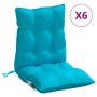 Low back chair cushions 6 pcs turquoise Oxford fabric by , Cushions for chairs and sofas - Ref: Foro24-377736, Price: 119,67 ...