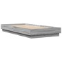 Estructura de cama con luces LED gris Sonoma 90x200 cm de , Camas y somieres - Ref: Foro24-839516, Precio: 106,08 €, Descuent...