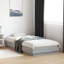 Estructura de cama con luces LED gris Sonoma 90x200 cm de , Camas y somieres - Ref: Foro24-839516, Precio: 106,08 €, Descuent...