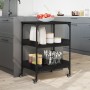 Black engineered wood kitchen cart 60x41x80.5 cm by , Kitchen and dining carts - Ref: Foro24-842401, Price: 75,00 €, Discount: %