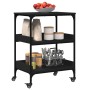 Black engineered wood kitchen cart 60x41x80.5 cm by , Kitchen and dining carts - Ref: Foro24-842401, Price: 75,00 €, Discount: %