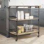 Sonoma oak engineered wood kitchen cart 100.5x50x105cm by , Kitchen and dining carts - Ref: Foro24-842332, Price: 87,23 €, Di...