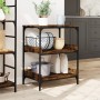 Smoked oak engineered wood kitchen cart 60x41x80.5 cm by , Kitchen and dining carts - Ref: Foro24-842403, Price: 71,99 €, Dis...