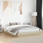 Estructura de cama con luces LED roble Sonoma 160x200 cm de , Camas y somieres - Ref: Foro24-3209781, Precio: 163,85 €, Descu...