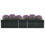 Anthracite galvanized steel garden bed 400x80x77 cm by vidaXL, Pots and planters - Ref: Foro24-47063, Price: 117,15 €, Discou...