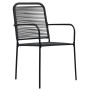 Garden chairs 2 units cotton rope and black steel by vidaXL, Garden chairs - Ref: Foro24-48568, Price: 88,99 €, Discount: %