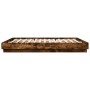 Smoked oak engineered wood bed frame 200x200cm by , Beds and slatted bases - Ref: Foro24-3209832, Price: 148,31 €, Discount: %