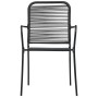 Garden chairs 2 units cotton rope and black steel by vidaXL, Garden chairs - Ref: Foro24-48568, Price: 88,99 €, Discount: %