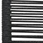 Sillas de jardín 2 unidades cuerda de algodón y acero negro