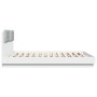 Bed frame with headboard and white LED lights 160x200 cm by , Beds and slatted bases - Ref: Foro24-3209996, Price: 209,37 €, ...