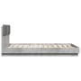 Estructura de cama cabecero luces LED gris hormigón 150x200 cm de , Camas y somieres - Ref: Foro24-3210006, Precio: 195,91 €,...