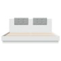 Bed frame with headboard and white LED lights 180x200 cm by , Beds and slatted bases - Ref: Foro24-3209989, Price: 240,55 €, ...