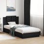 Bed frame with headboard and LED lights black 100x200 cm by , Beds and slatted bases - Ref: Foro24-3210025, Price: 181,32 €, ...