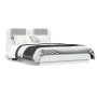 Estructura de cama con cabecero y luces LED blanco 140x190 cm de , Camas y somieres - Ref: Foro24-3210038, Precio: 195,12 €, ...