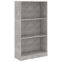 3-stöckiges Regal aus betongrauem Sperrholz, 60 x 24 x 109 cm von vidaXL, Bücherregale und Regale - Ref: Foro24-800868, Preis...