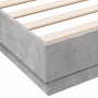 Estructura de cama madera de ingeniería gris hormigón 160x200cm de , Camas y somieres - Ref: Foro24-3209845, Precio: 146,89 €...