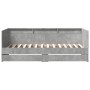 Concrete gray engineered wood lounger with drawers 100x200 cm by , Beds and slatted bases - Ref: Foro24-3280842, Price: 227,8...