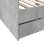 Betongraue Holzwerkstoffliege mit Schubladen 100x200 cm von , Betten und Lattenroste - Ref: Foro24-3280842, Preis: 208,85 €, ...
