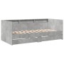 Tumbona con cajones madera ingeniería gris hormigón 75x190 cm de , Camas y somieres - Ref: Foro24-3280863, Precio: 173,84 €, ...