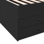 Lounger with drawers black engineered wood 75x190 cm by , Beds and slatted bases - Ref: Foro24-3280889, Price: 201,43 €, Disc...