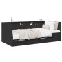 Tumbona con cajones madera de ingeniería negro 75x190 cm de , Camas y somieres - Ref: Foro24-3280861, Precio: 198,16 €, Descu...