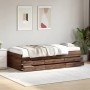 Lounger with brown oak engineered wood drawers 75x190 cm by , Beds and slatted bases - Ref: Foro24-3280894, Price: 200,91 €, ...