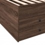 Lounger with brown oak engineered wood drawers 75x190 cm by , Beds and slatted bases - Ref: Foro24-3280894, Price: 200,91 €, ...