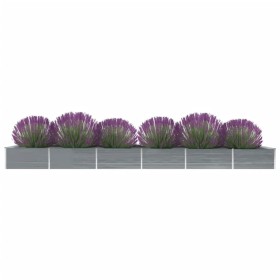 Gray galvanized steel flower bed 600x80x45 cm by vidaXL, Pots and planters - Ref: Foro24-47072, Price: 95,83 €, Discount: %