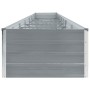 Gray galvanized steel flower bed 600x80x45 cm