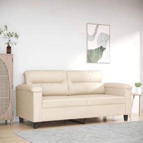 Sofá de 2 plazas de tela de microfibra beige 140 cm de , Sofás - Ref: Foro24-359566, Precio: 222,42 €, Descuento: %