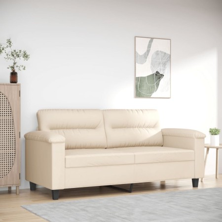 2-seater sofa in beige microfiber fabric 140 cm by , Sofas - Ref: Foro24-359566, Price: 222,42 €, Discount: %