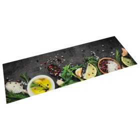 Alfombra de cocina lavable terciopelo dibujo especias 60x180 cm de , Felpudos - Ref: Foro24-4005609, Precio: 30,99 €, Descuen...