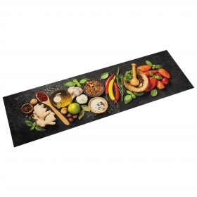 Alfombra de cocina lavable terciopelo dibujo especias 45x150 cm de , Felpudos - Ref: Foro24-4005614, Precio: 22,41 €, Descuen...