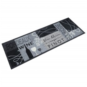 Alfombra de cocina lavable terciopelo vino gris 60x180 cm de , Felpudos - Ref: Foro24-4005600, Precio: 30,99 €, Descuento: %