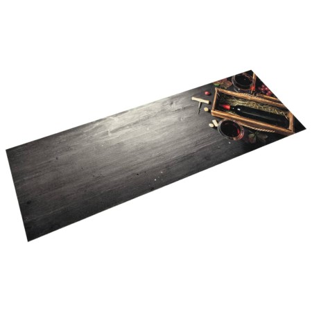 Alfombra de cocina lavable terciopelo botella de vino 45x150 cm de , Felpudos - Ref: Foro24-4005602, Precio: 24,99 €, Descuen...